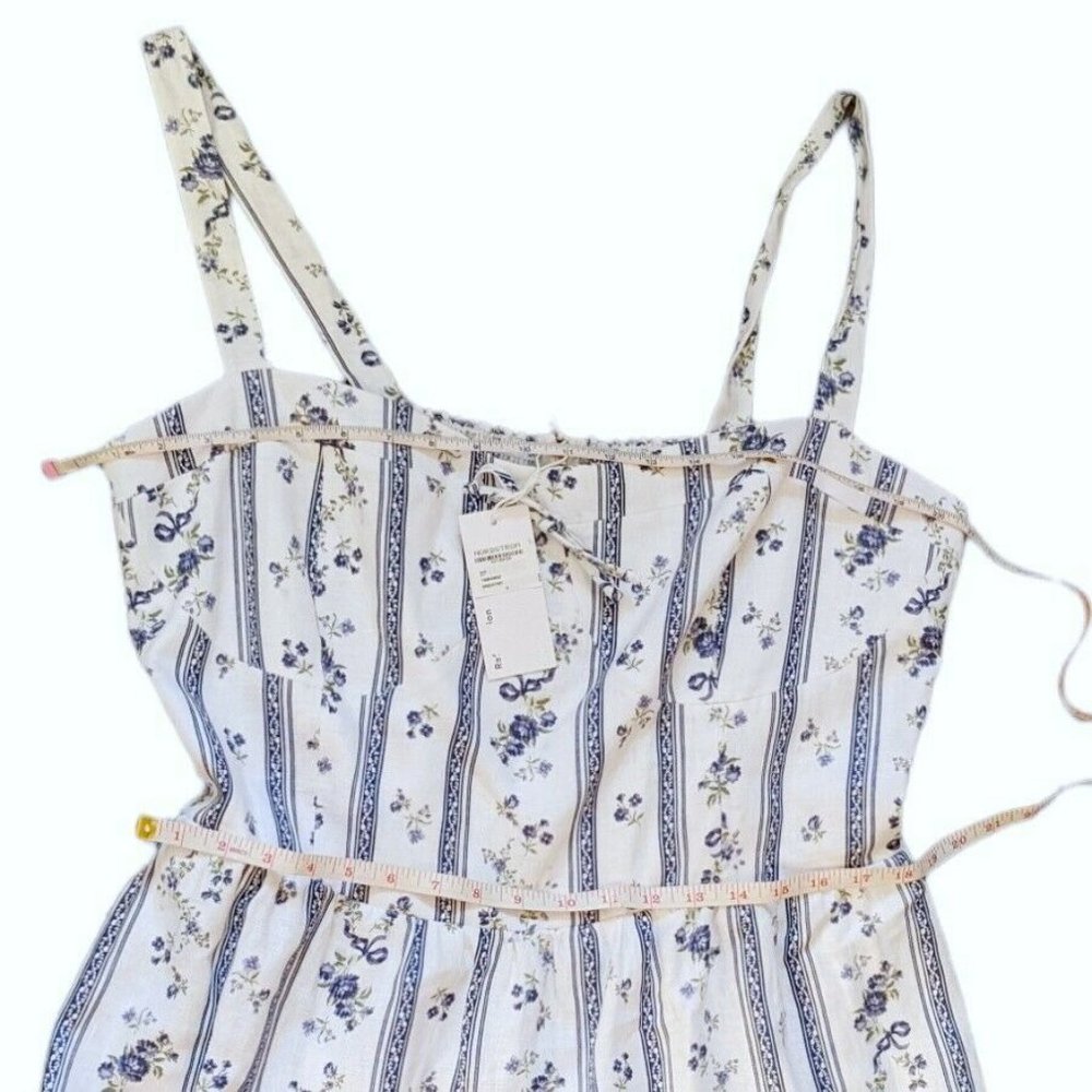 Reformation Maegan Linen Dress Retrofete White Floral 100% Linen Midi - Picture 6 of 10